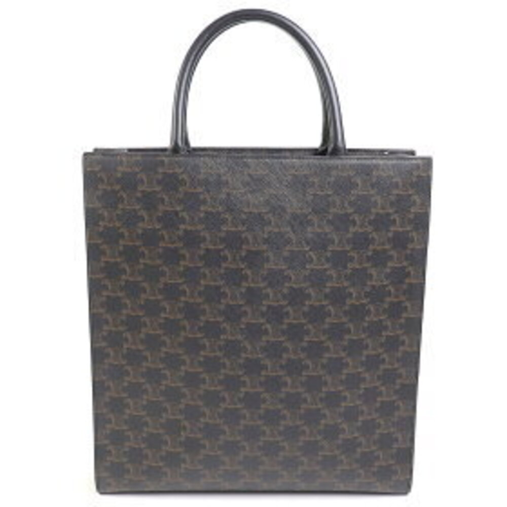 Celine Bag Handle Vertical Cabas Triomphe 2Way Shoulder Tote Canvas Top - Picture 3 of 7